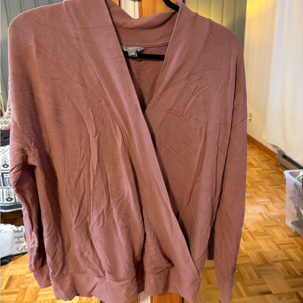 Thyme Maternity Pink and Black Nursing Sweaters - Picture 6 of 7